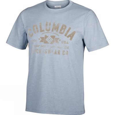 Tee Columbia CSC Round Bend Hombre Gris - Chile GQI348197